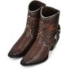 imageCuadra Women Brown Python Ankle BootiesBrown
