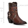 imageCuadra Women Brown Python Ankle BootiesBrown