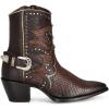 imageCuadra Women Brown Python Ankle BootiesBrown