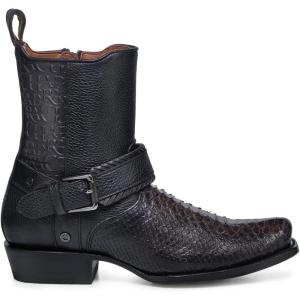 imageCUADRA  Boot for Men in Genuine Python Leather 1J3KPH Black and BrownBlack