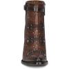 imageCuadra Western Ankle Bootie Brown Leather with Crystal Embellishments 32inch Cuban HeelBrown