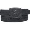 imageCuadra Men Leather Belt Deer Bovine Black BuckleBlack