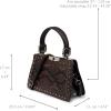 imageCuadra Hand Bag for Women with Genuine Python Leather BrownBrown