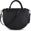 imageCuadra Stingray Leather Handbag Black SemiCircular Design with Studs Multiple Compartments Adjustable StrapBlack