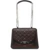 imageCuadra Womens Leather Crossbody Bag Crystal Embellished Honey Brown with Chain StrapHoney