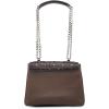 imageCuadra Womens Leather Crossbody Bag Crystal Embellished Honey Brown with Chain StrapHoney