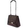 imageCuadra Womens Leather Crossbody Bag Crystal Embellished Honey Brown with Chain StrapHoney