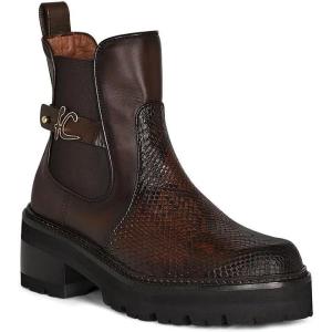 imageFRANCO CUADRA Womens Urban Ankle Boots Python and Bovine LeatherDark Brown