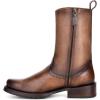 imageCuadra Mens Boot in Genuine Leather with Zipper Brown