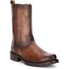 imageCuadra Mens Boot in Genuine Leather with Zipper Brown