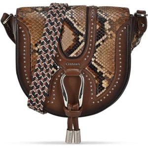 imageCuadra  Brown Exotic Python Shoulder Handbag Style and Sophistication BOD97PH BROWN