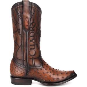 imageCuadra Mens Western Boot in Genuine Ostrich Leather BrownBrown