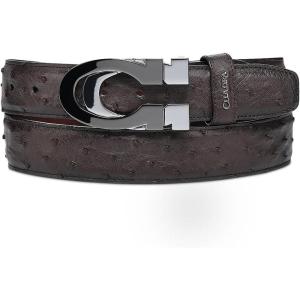 image:imageCuadra Casual Belt in Genuine Ostrich Leather Brown 38mm Double BuckleBrown