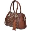 image:imageCuadra Women Leather Handbag Crystal EmbellishedBrown