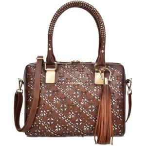 image:imageCuadra Women Leather Handbag Crystal EmbellishedBrown