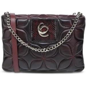 image:imageCuadra Womens Python Leather Shoulder Bag with ChainWine