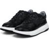 image:imageFRANCO CUADRA Men Black Deer Leather SneakersBlack