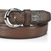 image:imageCuadra Casual belt in genuine python leather for men HoneyHoney