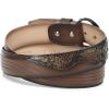 image:imageCuadra Casual belt in genuine python leather for men HoneyHoney
