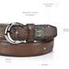 image:imageCuadra Casual belt in genuine python leather for men HoneyHoney