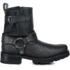 image:imageCuadra Mens Black Bull Neck Leather Biker Style BootieBlack