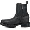 image:imageCuadra Mens Black Bull Neck Leather Biker Style BootieBlack
