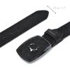 image:imageCuadra Mens Chocolate Ostrich Leg Leather Western BeltBlack