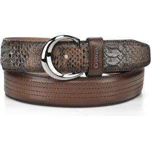 image:imageCuadra Casual belt in genuine python leather for men HoneyHoney