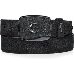 image:imageCuadra Mens Chocolate Ostrich Leg Leather Western BeltBlack