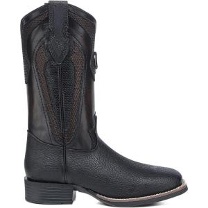 image:imageCuadra Rodeo Boot Men Black Bison amp Bovine LeatherBlack