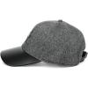 image:imageCuadra Mens Textile amp Leather Casual CapsGray