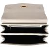 image:imageCuadra White Python Print Leather Handbag Fringe Detail Top Handle with Adjustable Strap 2 Compartments