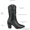 image:imageCuadra Boot for Women Genuine Bovine Leather Black WesternBlack