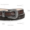 image:imageCuadra Brown belt in genuine python leather for womenBrown