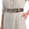 image:imageCuadra Honey belt in genuine python leather for womenHoney
