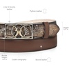 image:imageCuadra Honey belt in genuine python leather for womenHoney
