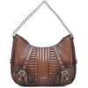 image:imageCuadra Luxury Crossbody Handbag in Genuine Python Leather in Honey with Chain Strap for WomenHoney