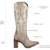 image:imageCuadra Tall Boot for Women in Genuine Bovine Leather BeigeBeige
