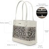 image:imageCuadra Tote bag in genuine python leather for women WhiteWhite