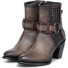 image:imageCuadra Womens Honey Leather Biker Style Bootie with StudsHoney