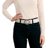 image:imageCuadra Womens casual belt in genuine leather WhiteWhite