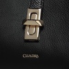 image:imageCuadra shoulder bag in genuine python leather for womenBlack