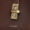 image:imageCuadra shoulder bag in genuine python leather for womenBrown