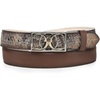 image:imageCuadra Honey belt in genuine python leather for womenHoney