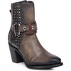 image:imageCuadra Womens Honey Leather Biker Style Bootie with StudsHoney