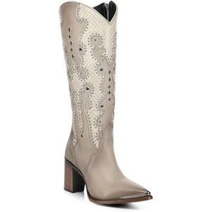 image:imageCuadra Tall Boot for Women in Genuine Bovine Leather BeigeBeige