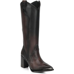 image:imageCuadra Tall Boot for Women in Genuine Bovine Leather WesternChocolate