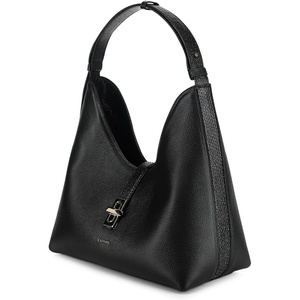 image:imageCuadra shoulder bag in genuine python leather for womenBlack