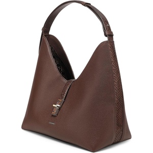 image:imageCuadra shoulder bag in genuine python leather for womenBrown