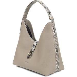 image:imageCuadra shoulder bag in genuine python leather for womenGray